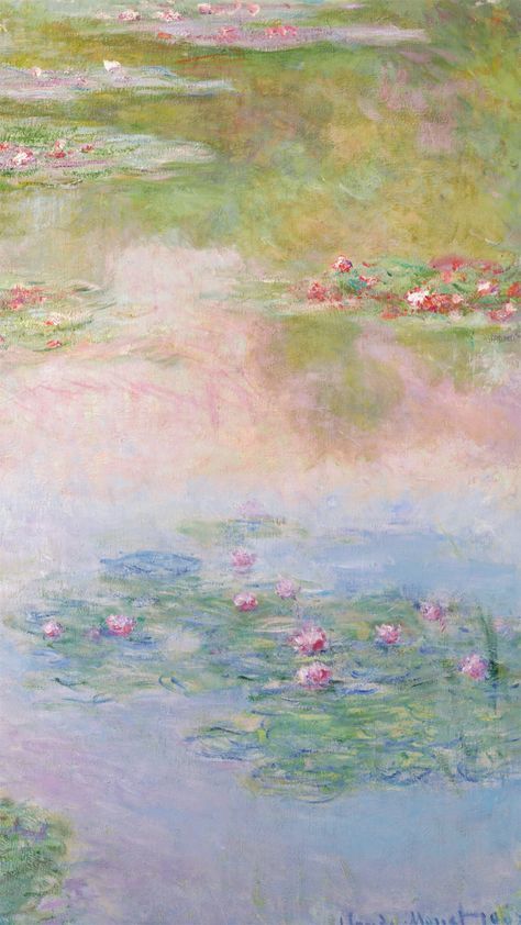 9x16 Wallpaper, Monet Paintings Wallpaper, Claude Monet Wallpaper, Green And Pink Wallpaper, Ethereal Wallpaper, Monet Wallpaper, Watercolor Impressionism, Post Impressionism Art, Pink And Green Wallpaper