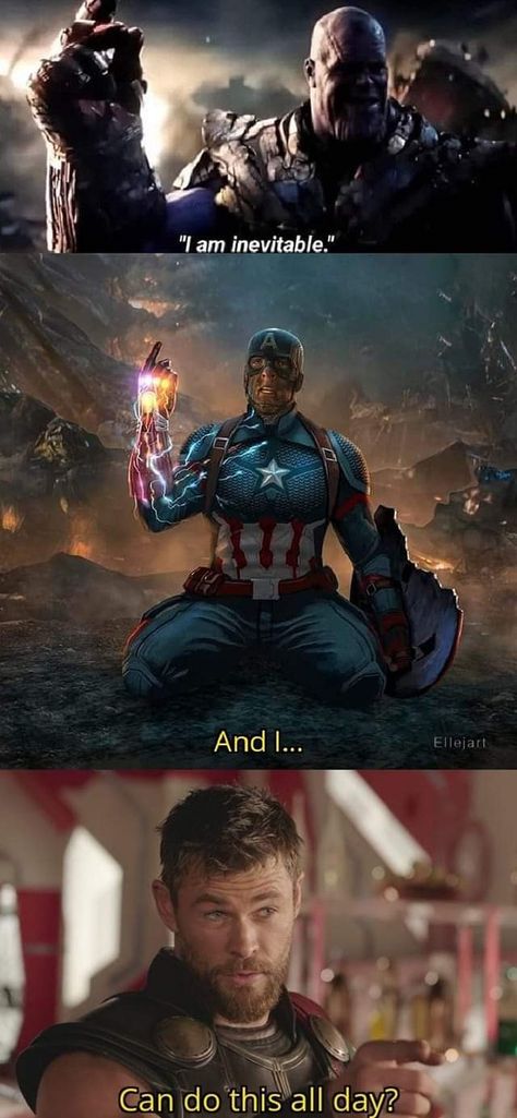 I Can Do This All Day, Funny Avengers Pictures, Character Collage Drawing, Marvel Jokes Avengers Funny, All Avengers, Marvel Snap, America Memes, Superhero Memes, Funny Marvel Memes