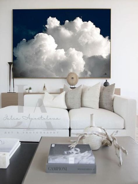 #etsy #CLOUDPAINTING #BlueWhite #Cloud #WallArt #Minimalist #Painting #Print #Abstract #CloudCanvas #LargeWallArt #ModernPainting #JuliaApostolova https://etsy.me/3ShEqbS #bathroom #stretchedcanvas #abstract #horizontal #celestial #livingroom #bohodecor #interior #deco Cloud Paintings, Cloud Wall Art, Cloud Wall, Cloud Canvas, Abstract Cloud, Grand Art Mural, Cloud Art, Painting Blue, Wall Art Minimalist