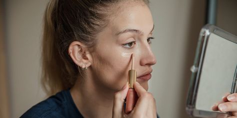 How to Give Yourself a Face Lift Using Makeup | InStyle Concealer Tricks, Age Rewind Concealer, Facial Fillers, Waterproof Concealer, Covering Dark Circles, How To Apply Concealer, Best Concealer, Under Eye Concealer, Celebrity Makeup Artist