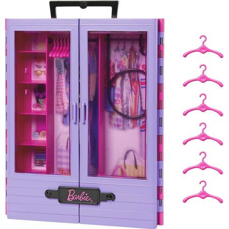 Barbie Store, Pink Closet, Dress Barbie Doll, Doll Closet, Portable Closet, Barbie Outfits, Doll Wardrobe, Closet Accessories, Barbie Fashionista