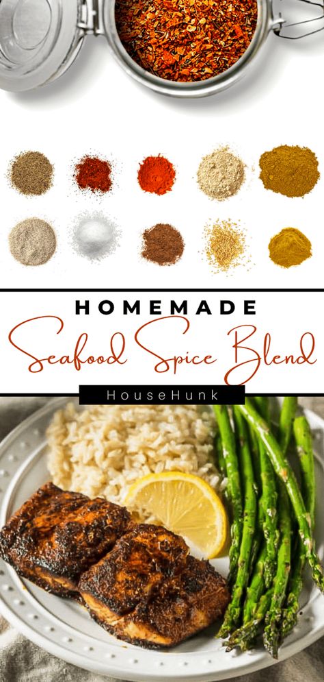 Spice up your seafood dishes with this homemade Seafood Spice Blend! This seasoning blend is the perfect combination of spicy, savory, and aromatic flavors that will take your favorite seafood dishes to the next level. It's easy to make with just a few simple ingredients, and can be stored in an airtight container for future use. Whether you're grilling up some fresh fish or making a seafood boil, this blend of herbs and spices will add a bold kick to your dish. Seafood Spice Blend, Homemade Seafood Boil, Drink Inspiration, Homemade Spice Blends, Cooking Seafood, Seafood Boil, Homemade Spices, Recipe Board, Recipe Boards