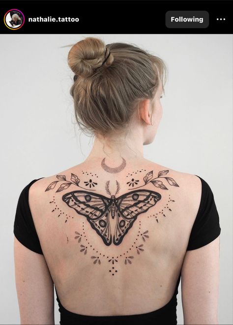 Moth Tattoo, Back Tattoo Women, Dream Tattoos, Art Tattoos, Feminine Tattoos, Dope Tattoos, Tattoo Design Drawings, Piercing Tattoo, Creative Tattoos