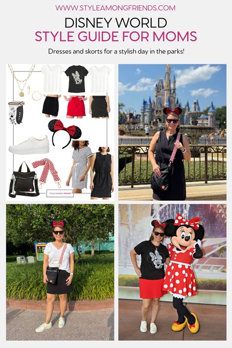 Moms, get ready to experience the magic of Disney World like never before! Our style guide is here to help you navigate through the park in the most trendy and comfortable outfits. From Mickey-inspired tees to adorable Minnie Mouse accessories, we've got your Disney fashion covered. Don't forget to subscribe for more amazing tips and tricks! ✨🐭🌟 #DisneyStyle #MomLife #FashionGuide #StyleAmongFriends #AmazonFashion #Disney #WhatWereWearing #Over50 #Over50Fashion #Over50Style #FashionOver50 Disney Black Outfit, Minnie Outfit Women, Midsize Disney World Outfits, Cute Mom Disney Outfits, Disney Outfits For Women Over 40, Disney Outfits Women Plus Size, Mom Disney Outfit Summer, Disney Outfits For Moms, Disney Outfits Mom