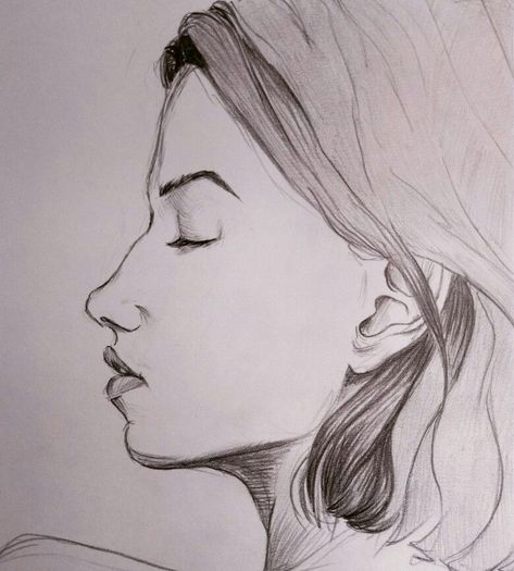 Eyes Closed Drawing Side View, How To Draw Closed Eyes Side View, Closed Eye Side Profile, Side Profile Drawing Eyes Closed, Closed Eyes Side Profile, Side Profile Drawing Realistic, Side Profile Lips Drawing, Side Profile Eyes Drawing, How To Draw Closed Eyes