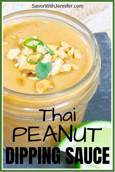 Thai Peanut Sauce Recipe, Easy Thai Peanut Sauce, Butter Curry, Peanut Butter Curry, Asian Inspired Salad, Peanut Sauce Recipe, Thai Peanut Sauce, Peanut Dipping Sauces, Small Appetizers