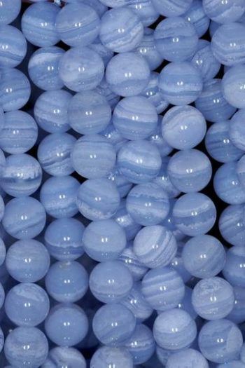 8MM Chalcedony Blue Lace Agate Gemstone Blue AAA Round 8MM Loose Beads 15.5 inch Full Strand (90183790-368) | Natural genuine beads Blue Lace Agate beads for beading and jewelry making. #jewelry #beads #beadedjewelry #diyjewelry #jewelrymaking #beadstore #beading #affiliate #ad Blue Agate Jewelry For Jewelry Making, Blue Agate Jewelry With Polished Beads, Blue Agate Round Beads Crystal Bracelet, Blue Lace Agate Jewelry, Blue Lace Agate Necklace, Crystal Healing Chart, Beads For Sale, Bead Store, Blue Lace Agate