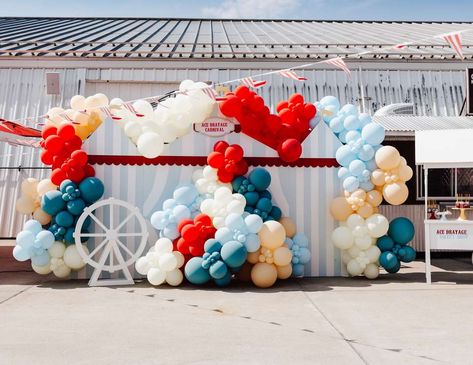 Carnival Themed Corporate Event, Corporate Carnival Event, State Fair Party, Carnival Balloons, County Fair Theme, Carnival Signs, Fair Theme, Twin Birthday Parties, Carnival Theme