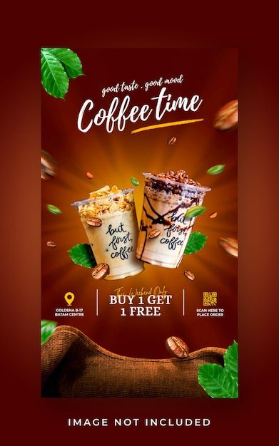 Story Banner, Rollup Design, Coffee Poster Design, Ice Cream Poster, Cafe Posters, Bakery Design Interior, Roll Up Design, Food Graphic Design, Food Poster Design