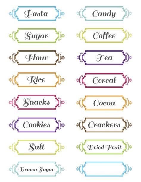 Free Printable Pantry Labels Pantry Labels Template, Free Pantry Labels, Halloween Bottle Labels, Labels Printables Free Templates, Food Label Template, Printable Label Templates, Free Label Templates, Address Label Template, Kitchen Labels