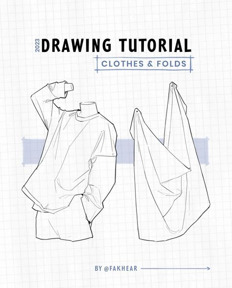 Clothes Folds, Teaching Drawing, Shirt Folding, Clothing Sketches, Anatomy Sketches, Drawing Studies, Folding Clothes, Illustration Fashion Design, Wow Art