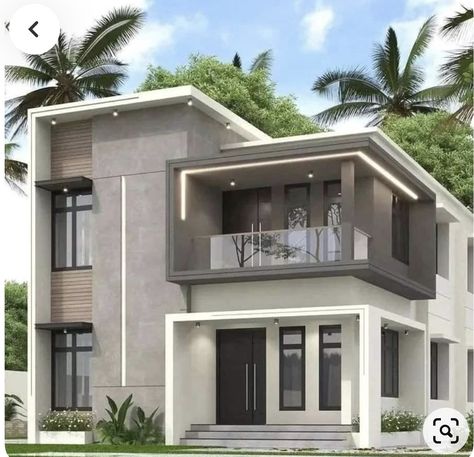 Duplex Elevation Design, House Design Classic, Front Entrance Ideas, House Structure Design, Single Floor House Design, Modern Bungalow House Design, Kerala House, 2 Storey House Design, House Balcony