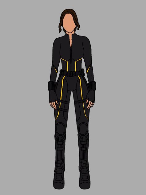 Avengers Suit Ideas Female, Black Supersuits Female, Black Super Hero Suit Female, Black Superhero Suit Female, Black And Gold Superhero Suit Female, Uniform Clothes, Spy Outfit, Marvel Fashion, Superhero Suits