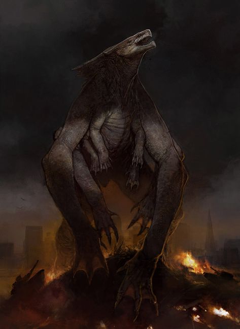 ArtStation - MUTO , Rob Bliss All Godzilla Monsters, Giant Monsters, Kaiju Monsters, Monster Concept Art, Mythological Creatures, Geek Culture, Creature Concept, Creature Design, Creature Art