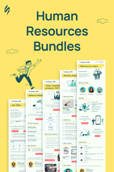 Explore Human Resources Bundles! Create professional, responsive emails fast with no coding skills. Follow us on Pinterest for more inspiration and tips. 🤗 #stripoemail #emailnewsletter #emailtemplatedesign #emaildesigninspiration #emailmarketingdesign Ceo Company, Email Communication, Coding Skills, Email Template Design, Responsive Email, Email Newsletter Design, Email Design Inspiration, Email Marketing Design, Corporate Style