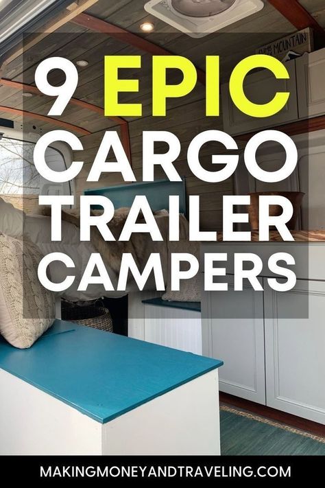 Check out these epic DIY Cargo trailer conversions! There are all different sizes of trailers and cargo trailer conversion toy haulers. Some of these cargo trailer campers are indistinguishable from RVs! Included: cargo trailer conversion plans! Converted Cargo Trailer To Camper, Trailer Conversion Ideas, Camper Conversion Diy, Diy Cargo Trailer, Enclosed Trailer Camper Conversion, Converted Cargo Trailer, Utility Trailer Camper, Trailer Camper Conversion, Cargo Camper