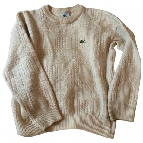 Beige Wool Knitwear LACOSTE (€95) ❤ liked on Polyvore featuring tops, sweaters, shirts, wool sweater, wool shirt, lacoste sweater, woolen shirts and beige sweater Lacoste Sweater, Woolen Tops, Lacoste Shirt, Knitwear Sweater, Beige Shirt, Woolen Sweaters, Wool Shirt, Beige Top, Shirt Sweater