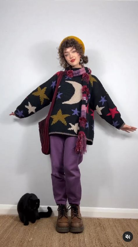 Quirky Aesthetic Outfit, Eclectic Outfits Aesthetic, Eclectic Aesthetic Fashion, Burgess Meredith, Eccentric Style, Crochet Mushroom, Funky Outfits, Swaggy Outfits, New Classic