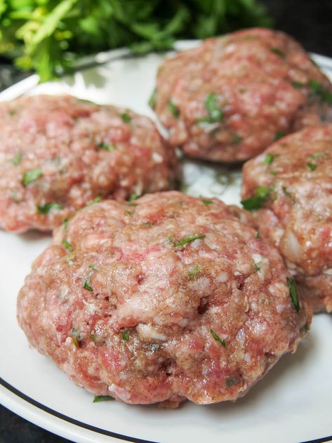 lamb kofte burger ready to cook Lamb Kofte Recipes, Greek Lamb Burgers Recipe, Lamb Hamburger Recipes, Lamb Burger Recipe Easy, Lamb Hamburgers, Lamb Burgers Recipe, Lamb Patties Recipes, Ground Lamb Burger Recipes, Lamb Minced Meat Recipes