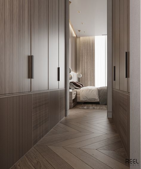 Behance Interior Bedroom, Modern Built In Wardrobe, Wardrobe Makeover Ideas, Bedroom Behance, Wardrobe Aesthetic, Styling Home, Clothes Wardrobe, Storage Solutions Bedroom, Wardrobe Styling