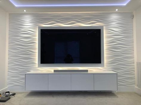 LED Wall Designs to Make your TV look More Enticing Led Tv Panel Design, Drawing Room Wall Design, Lcd Wall Design, Led Tv Wall, Tv Unit Interior, Tv Wall Ideas, Unit Interior Design, Simple Tv, Led Wall Decor