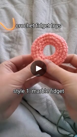 Crochet Marble Fidget Pattern Free, Crochet Marble Fidget, Crochet Fidget Toys, Fidget Crochet, Marble Fidget, Calming Crafts, Crochet Mobius, Fidgets Diy, Crochet Fidget