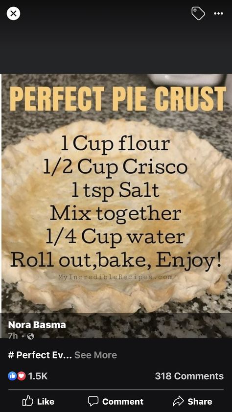 Best Pie Crust Recipe, Flaky Pie Crust Recipe, Pie Crust Recipe Easy, Pie Crust Designs, Pie Dough Recipe, Biscuits Graham, Homemade Pie Crust Recipe, Dessert Oreo, Easy Pie Crust