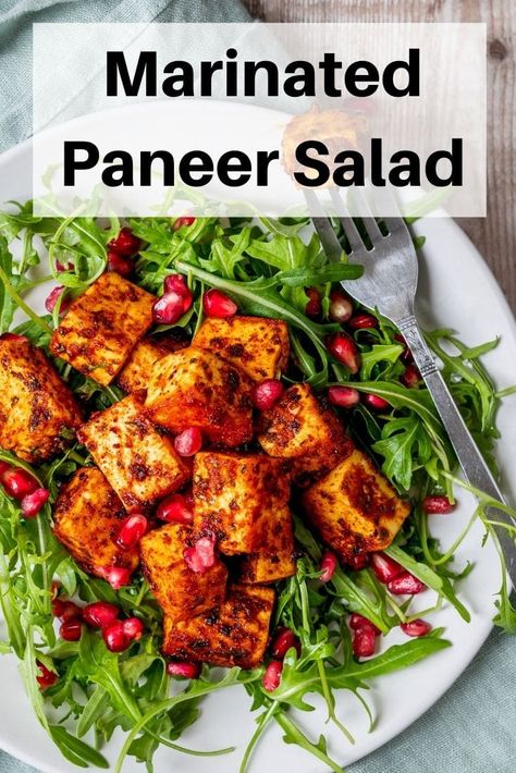 Healthy Paneer Recipes For Diet, Paneer Healthy Recipes, Healthy Paneer Recipes, Marinated Paneer, Paneer Salad, Delicious Healthy Salads, Grilled Paneer, Indian Salads, Tandoori Paneer