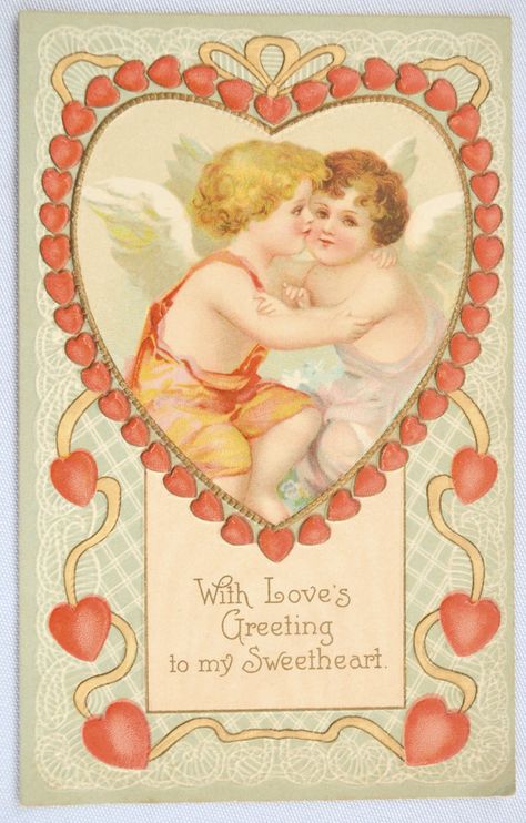 To My Valentine, Victorian Valentines, Valentine Cupid, Valentine Postcards, Transportation Theme, Heart Shaped Frame, English German, Retro Valentines, Easter Greetings