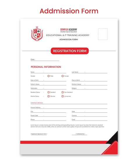 Vector admission form illustration of ap... | Premium Vector #Freepik #vector #registration #application-form #stationery-template #registration-form Online Form Design, Registration Form Design Templates, Admission Form Design, Application Form Design, School Registration Form, Registration Form Design, Form Reference, School Admission Form, Admission Form