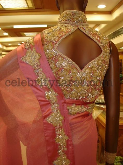 Zircon Stone Work Designer Blouses | Saree Blouse Patterns Diamond Shape Back Neck Blouse Designs, Enthic Dresses, Crystal Blouse, Back Neck Blouse Designs, Blouses Saree, Back Neck Blouse, Neck Blouse Designs, Indian Celebrity, Choli Blouse