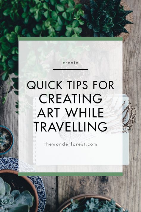 Quick Tips For Creating Art While Travelling Watercolour Travel Journal, Travel Journal Art, Travel Journal Watercolor, Art Travel Journal, Travel Sketchbook Ideas, Traveling Artist, Inspiration For Art, Travel Sketching, Wonder Forest