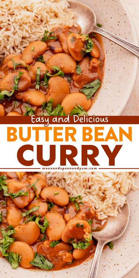 Enjoy a deliciously rich and hearty butter bean curry today! This dish is packed with so much flavor that each spoonful feels like a warm, cozy hug in a bowl. If you’re looking to up your curry game or try something new for lunch or dinner, this vegan butter bean curry recipe will not disappoint! Bean Curry Recipe, Fall Casserole Recipes, Gluten Free Fall Recipes, Dumpling Recipes, Easy Comfort Food Dinners, Bean Curry, Easy Fall Dinners, Beans Curry, Fall Comfort Food