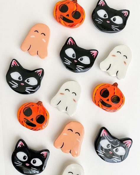 Spooky pins and magnets coming back July 27th 🐈‍⬛🎃👻 . . . #spooky #halloween #cute #pins #magnets #halloweenfinds #halloweeneveryday #halloweenlover Spooky Pins, Halloween Everyday, Magnets, Pins, Halloween