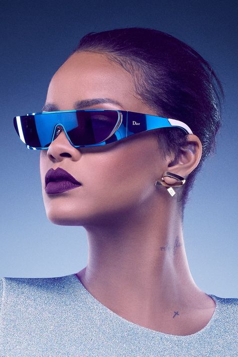 Rihanna Sunglasses Collaboration Dior | British Vogue | British Vogue Rihanna Sunglasses, French Braid Styles, Rihanna News, Shady Lady, Model Inspo, Sunglasses Collection, Stylish Glasses, Dior Sunglasses, Jean Baptiste