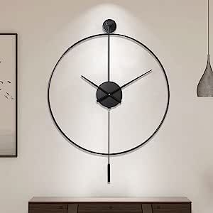 big wall clock, decorations for living room, bedroom, kitchen, office, coffee shop, study, etc. Wall Clock With Pendulum, Large Wall Clock Decor, Giant Wall Clock, Big Wall Clocks, Minimalist Clocks, Decorative Wall Clock, Pendulum Wall Clock, Digital Wall Clock, Metal Clock