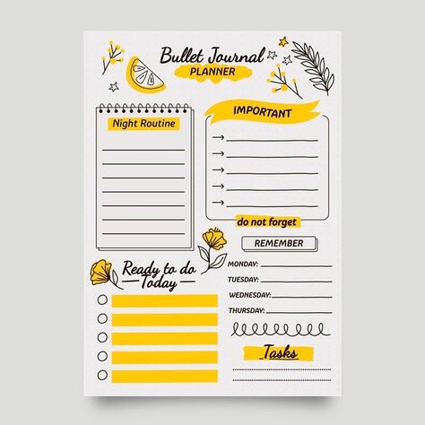 Alfabet Font, Journal Elements, Bullet Journal Planner, Bullet Planner, Weekly Planner Template, Planner Notepad, Routine Planner, Planner Stationery, Planner Scrapbook