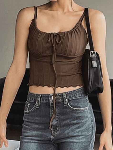 2023 Buy Lace Up Ribbed Crop Cami Top under US$16 in Tops&Tees Online Store. Free Shipping with US$69+. Check reviews and buy it today. Style: Casual/Street/Y2K/Sexy/Sweet/Vintage Fabric Content: Cotton, Spandex Fit Type: Slim fit #y2k #retro #aesthetic #vintage #vintagestyle #backtoschool #backtoschooloutfits #firstdayofschooloutfit #spring #summer #summerstyle #streetstyle #outfits #ootd #trendyoutfits #fashionista #casualoutfits #knitting #crochet #knit #ribbed #crop #cropped #cottagecore Basic Streetwear, Street Y2k, Crop Cami Top, Ribbed Knit Fabric, Top Outfit, Cropped Cami, Cami Crop Top, Knit Crop Top, Knit Crop