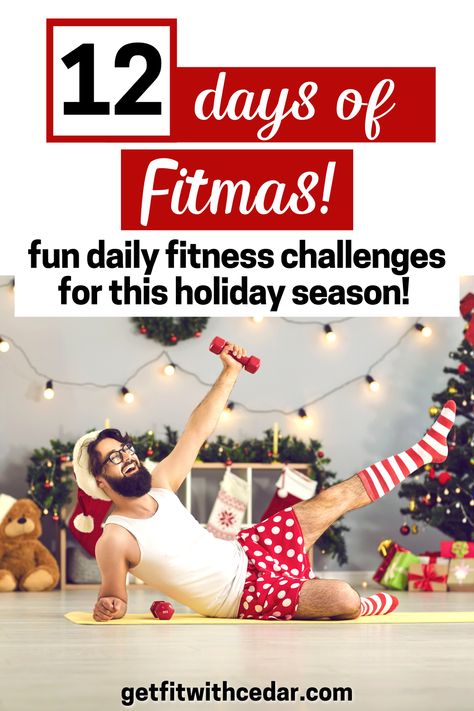 Fitmas Challenge Christmas, 12 Days Of Fitmas Challenge, Christmas Fitness Challenge, Christmas Workout Challenge, Fitmas Challenge, 12 Days Of Fitmas, Holiday Fitness Challenge, Workout Challange, Daily Scrapbook