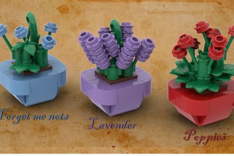 LEGO IDEAS - Hanging Flowers Lego Diy Crafts, Lego Tree, Lego Flowers, Lego Club, Micro Lego, Lego Diy, Lego Activities, Lego Games, Lego Modular