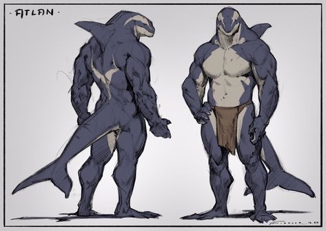 Human Orca Hybrid, Kugo Sakamata, Creatures Reference, Taran Fiddler, Creature Character, Character References, Alien Concept Art, Creature Drawings, Monster Concept Art