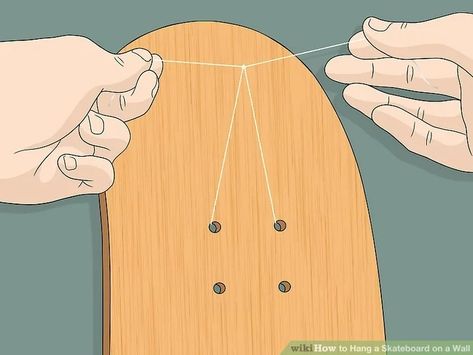 3 Ways to Hang a Skateboard on a Wall - wikiHow Hang Skateboard On Wall, How To Hang A Skateboard On The Wall, How To Hang Skateboards On Wall, Skateboard Hanging On Wall, Hanging Skateboards On Wall, Skateboards On Wall, Skateboard On Wall Decor, Skateboard Wall Decor, Skateboard Decor