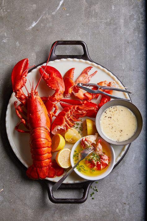 This classic boiled lobster recipe is a delicious way to celebrate a special occasion or impress your dinner guests. Don't be intimidated by cooking whole lobster- this easy seafood recipe only takes 30 minutes! #recipes #recipeideas #howtocooklobster #bhg Boil Lobster Tail, Cook Lobster, Frozen Lobster, Creamy Mustard Sauce, Live Lobster, Lobster Recipes Tail, Lobster Mac And Cheese, Crab Boil, Lobster Tail