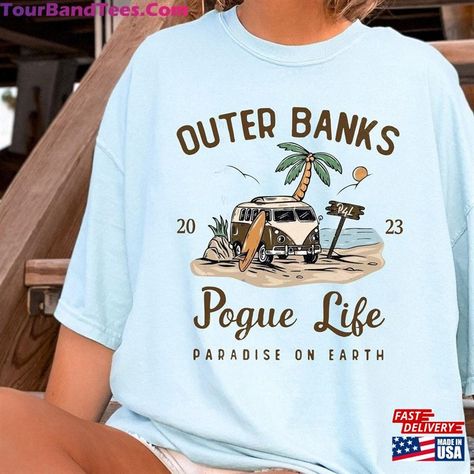 Outer Banks Shirt Obx T-Shirt Paradise On Earth Classic Hoodie Check more at https://tourbandtees.com/product/outer-banks-shirt-obx-t-shirt-paradise-on-earth-classic-hoodie/ Obx Shirts, Outer Banks Shirts, Obx Merch, Outer Banks Hoodie, Outer Banks Shirt, The Pogues, Pretty Shirts, T Shorts, 12th Birthday