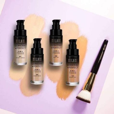 Milani... Milani Concealer, Milani Foundation, Cake Foundation, Milani Conceal And Perfect, Milani Makeup, Full Coverage Makeup, Diva Quotes, Milani Cosmetics, Makeup Deals