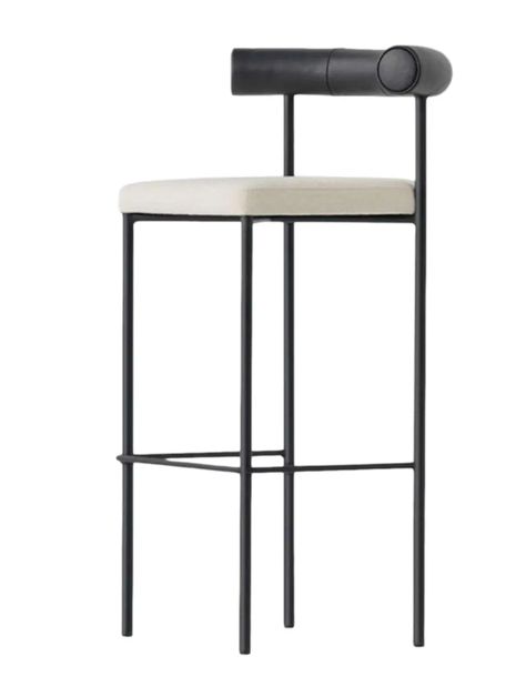 Romilly Bar Stool La Galerie à La Mode Black Stool Kitchen Island, Office Break Area, Break Area, Black Stool, Metal Bar Stool, Kitchen Stool, Trendy Bar, Designer Bar Stools, Bar Stools With Backs