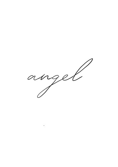 Angel Word Tattoo For Women, Angel Font Tattoo, Angel Tattoo Writing, Angel Text Tattoo, Angel Lettering Tattoo, Angel Writing Tattoo, Angel Tattoo Word, Angel Word Tattoo, Angel Name Tattoo