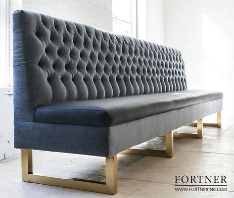 Extended Selection of Booths & Banquettes — Fortner Custom Furniture & Upholstery Office Dining Area, Banquette Sofa, Booth Seating In Kitchen, Banquette Ideas, Banquet Seating, Steel Bed Frame, Curved Bench, Booth Seating, Fine Living