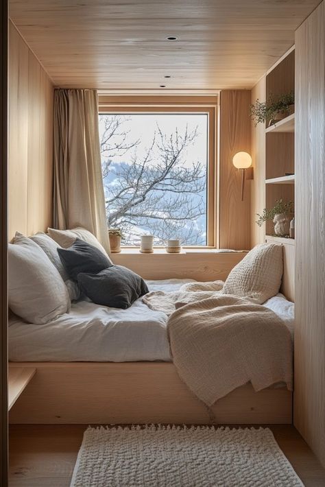 Scandi Simplicity Sanctuary Cozy Tiny Bedroom, Tiny Bedroom Aesthetic, Bedroom Aesthetic Ideas, White Elegance, Quality Over Quantity, Tiny Bedroom, Aesthetic Ideas, Functional Furniture, Neutral Palette