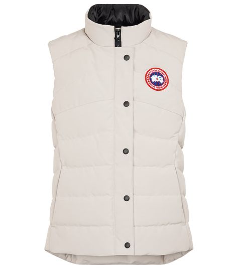 One of my favourite designer pieces #mytheresa Canada Goose Vest, Canada Goose Women, Women Aesthetic, Metallic Bag, Outerwear Vest, Fur Boots, Down Vest, Mens Gloves, Quilted Bag